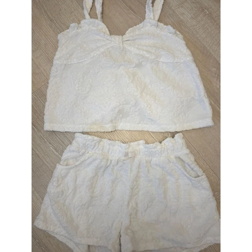 Janie and Jack Floral Terry Jacquard Short Set Size 10